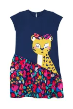 Süslü Leo Kız Çocuk Elbisesi