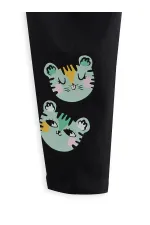 Puanlı Kaplan Kız Çocuk T-shirt Tayt Takım