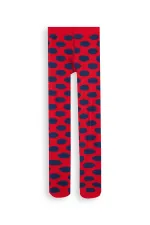 Puanlı Kız Çocuk Kırmızı Dantelli Çorap