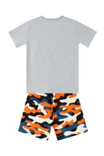 Uçak Erkek Çocuk T-shirt Kamuflaj Şort Takım