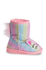 Bottes à paillettes couleur chat pour fille