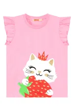 Çilek Kız Çocuk T-shirt Tayt Takım