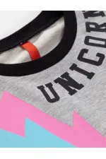 Robe licorne grise pour fille