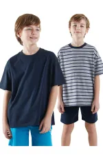 Erkek Çocuk Basic Oversize 2'li T-shirt Takım Erkek Çocuk Basic Oversize 2'li T-shirt Takım