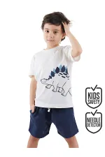 Dinosaur Boy's T-shirt and Muslin Shorts Set