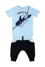Shark'n Roll Erkek Çocuk T-shirt Kapri Şort Takım