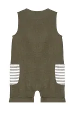 Erkek Bebek Çocuk Yeşil Müslin Tulum