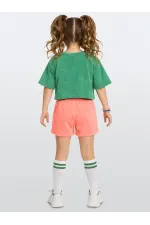 Unicorn Kız Çocuk Havlu Şort T-shirt Takım