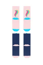 Chaussettes courtes pour filles, motif licorne arc-en-ciel et étoile (lot de 2)