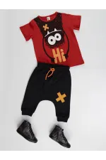 Hi Ponçik Boys' T-shirt and Shorts Set