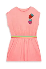 Robe serviette rose fraise pour fille