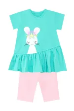Deniz Tavşanı Kız Çocuk T-shirt Tayt Takım