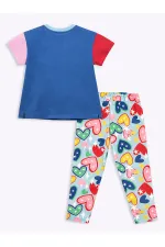 Kalpli Kedi Kız Çocuk T-shirt Tayt Takım