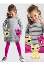 Robe de fille aux deux chats