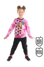 Retro Batik Kız Çocuk T-Shirt Pantolon Takımı