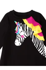 Robe licorne zèbre pour fille