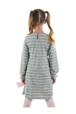 Robe rayée pour fille ours en peluche