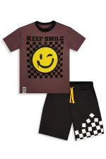 Smile Erkek Çocuk T-shirt Şort Takım