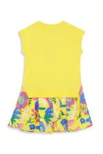 Robe de fille à fleurs jaunes