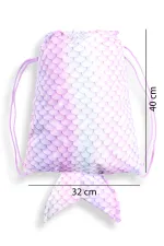 Mermaid Girl Pink Backpack Beach Bag