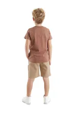 Jeep Mood Erkek Çocuk T-shirt Gabardin Şort Takım