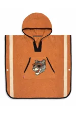 Kiremit Tiger Erkek Çocuk Panço Bornoz