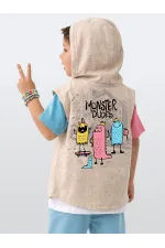 Canavar Erkek Çocuk Yelek Gömlek