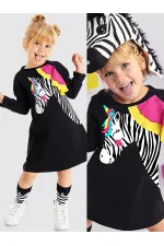 Robe licorne zèbre pour fille