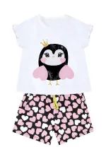 Cute Owl Girl's T-shirt and Shorts Set
