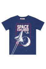 Space Erkek Çocuk T-shirt Denim Şort Takım