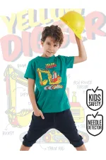 Yellow Digger Erkek Çocuk T-shirt Kapri Şort Takım