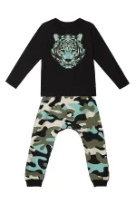 Kamuflaj Kaplan Erkek Çocuk T-shirt Pantolon Takım