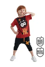 Hi Ponçik Boys' T-shirt and Shorts Set