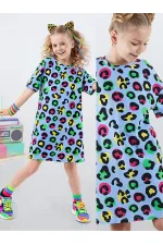 Robe oversize à imprimé léopard pour fille