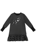 Robe fille Licorne Étoilée Anthracite