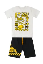 İnşaat Araçları Erkek Çocuk T-shirt Şort Takım