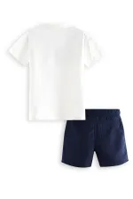 Dinosaur Boy's T-shirt and Muslin Shorts Set