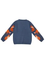 Fox Boys' Navy Blue Knitted Sweater Fox Boys' Navy Blue Knitted Sweater