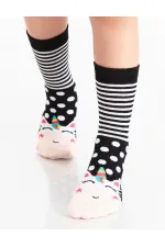 Zebracorn Girls' 2-Pack Ankle Socks