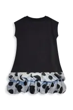 Puantiye Kedi Kız Çocuk Balon Elbise