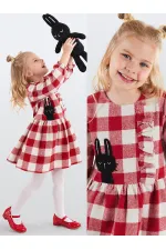 Black Rabbit Plaid Girl's Dress