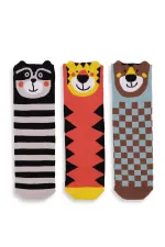 Chaussettes pour garçons, lot de 3, motif animaux