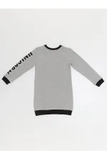 Robe sweat-shirt grise licorne pour fille