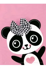 Panda Fırfır Detaylı Kız Çocuk Elbise