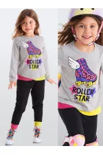 Roller Star Kız Çocuk T-shirt Pantolon Takımı