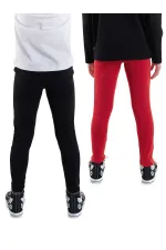 Leggings noirs et rouges pour filles (lot de 2)