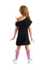 Robe noire de fille licorne rock