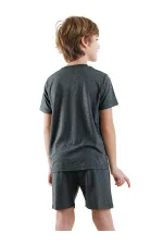 Dinosaur Boy's Grey Pajama Set (Top and Bottom)