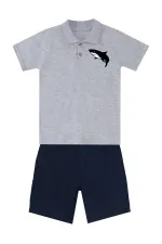 Ensemble polo et short pour garçon à motif requin