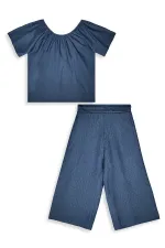 Romantik Kedi Kız Çocuk Bluz Pantolon Takım